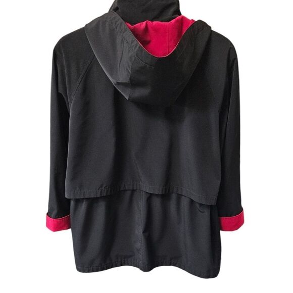 NAUTICA PLUS SIZE Maroon & Black Hooded Zip InLiner Waterproof Jacket Size 2X 3X - Picture 13 of 16